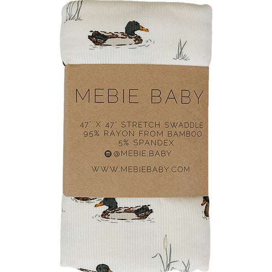 Ducks Ribbed Bamboo Stretch Swaddle