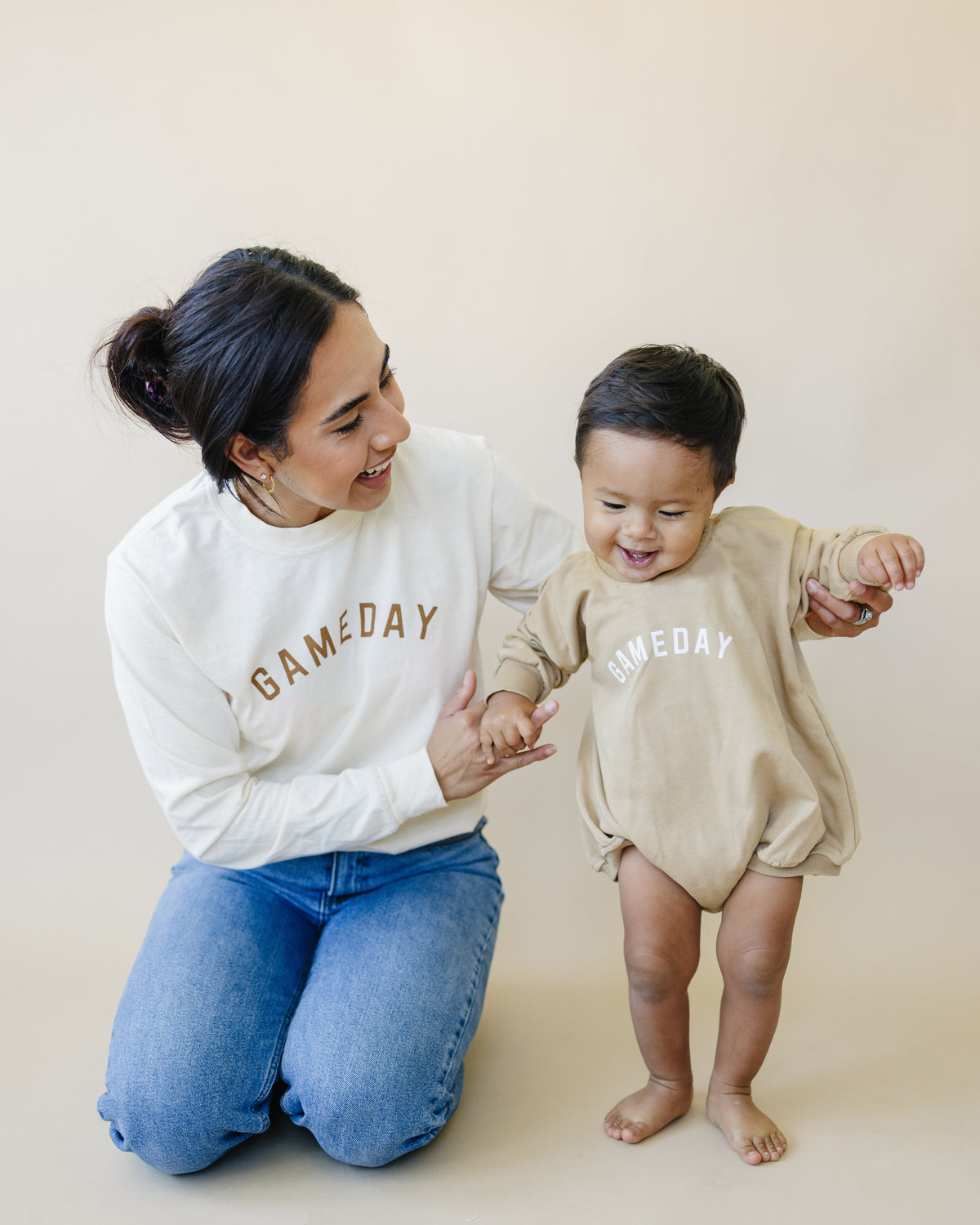 Gameday Sweatshirt Bubble Romper