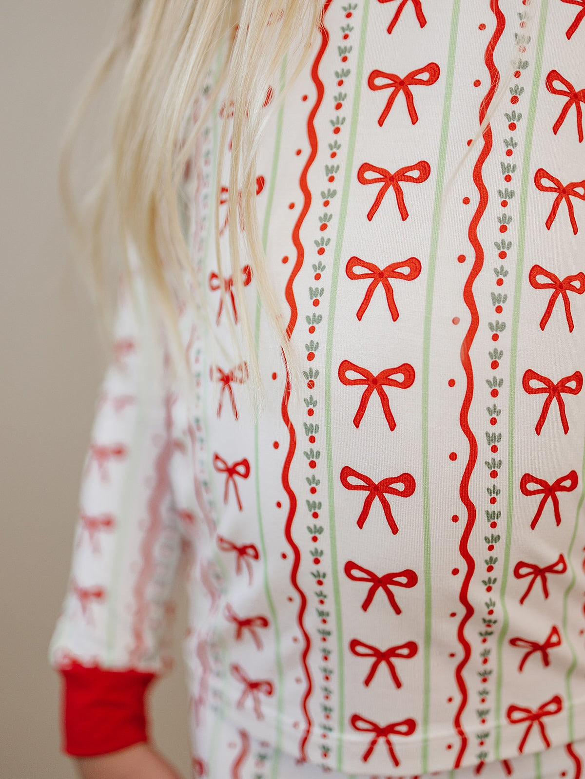 Bamboo Two Piece Set | Christmas Bows