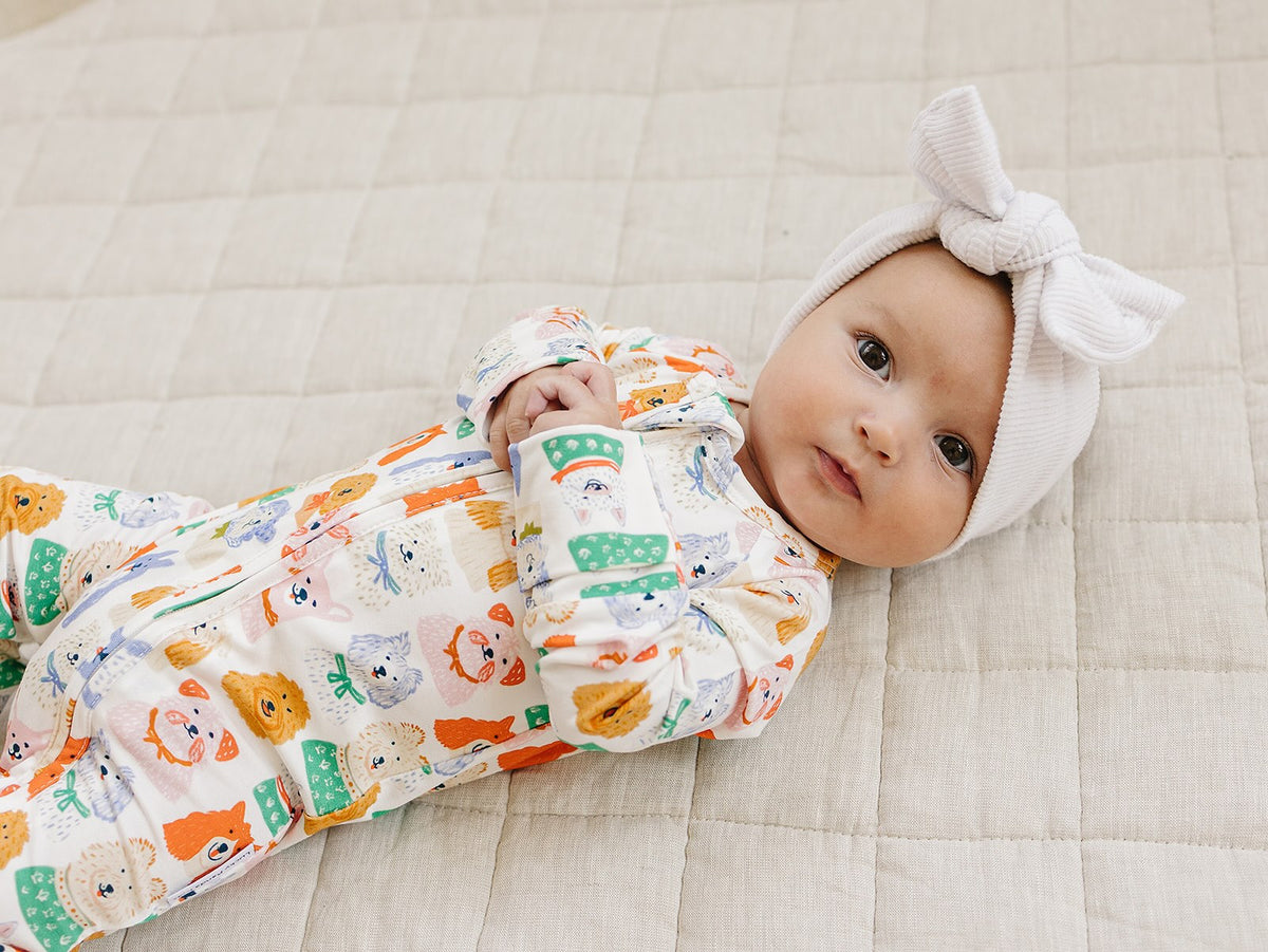 Bamboo Zip Romper | Puppy Club