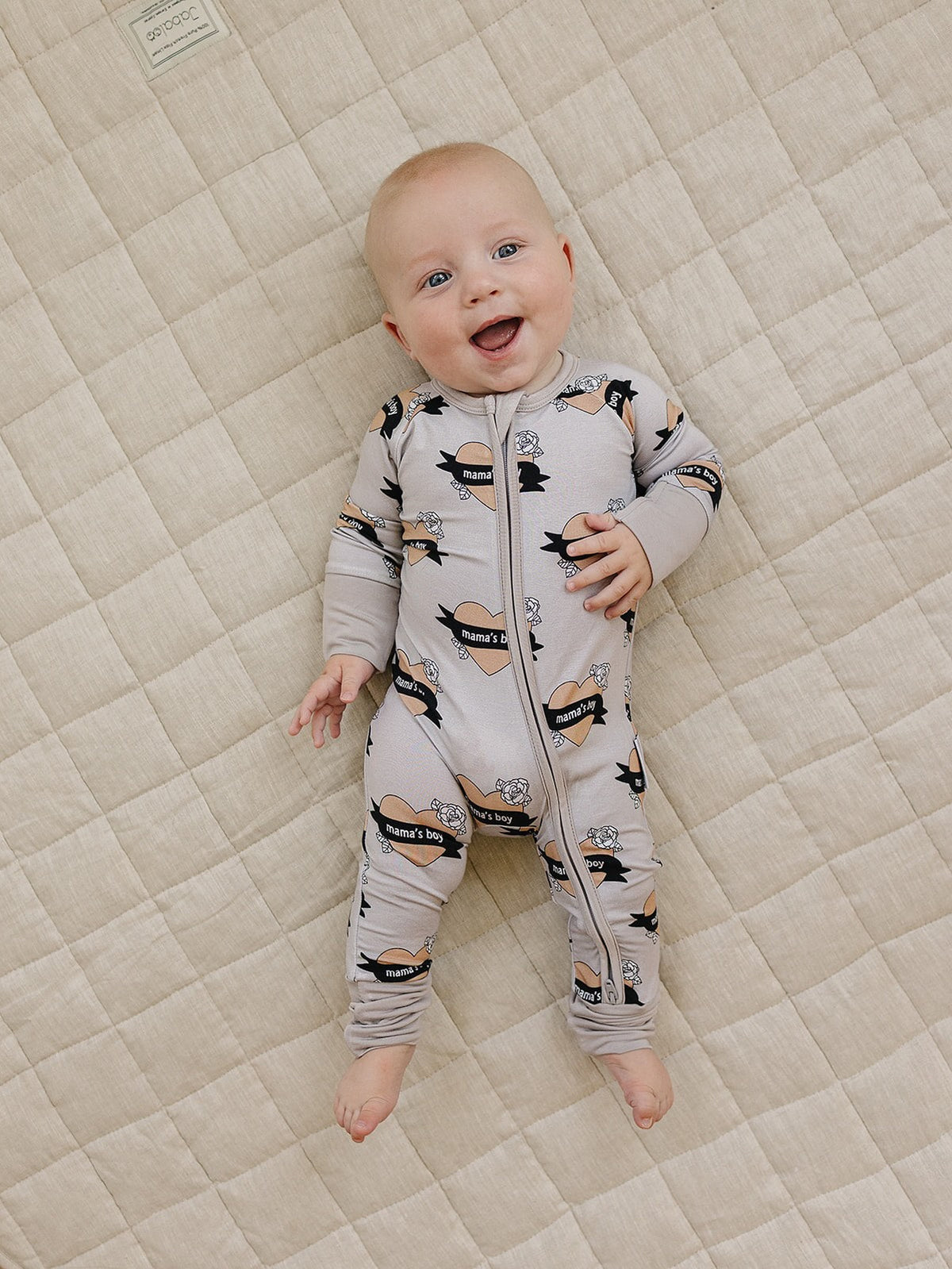 Bamboo Zip Romper | Mama's Boy