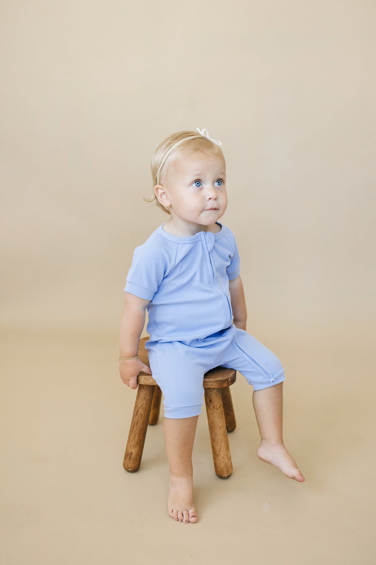 Solid Ribbed Bamboo Shorty Romper (0-3m to 4T)  - more colors