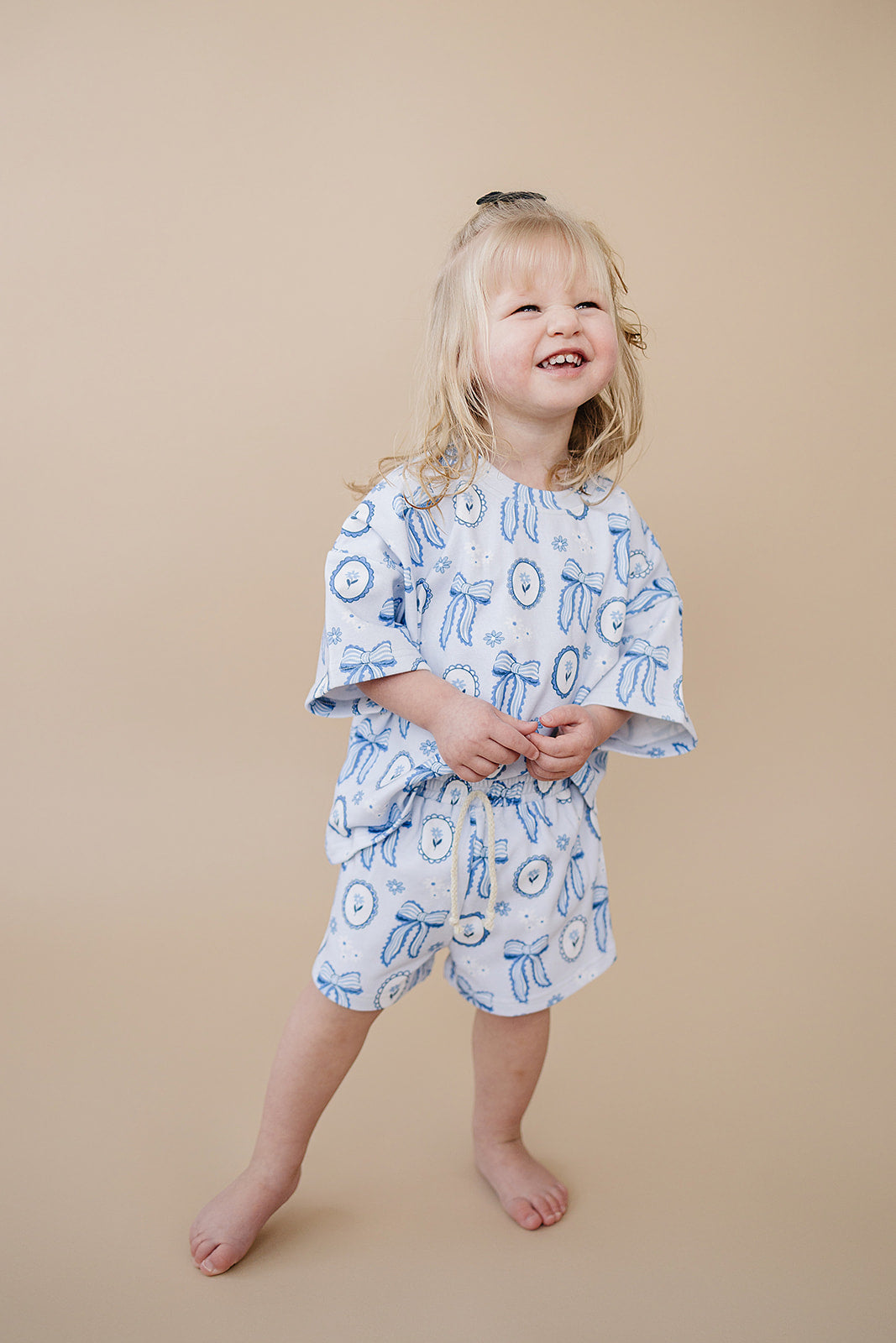 Shorts Set | Blue Bow