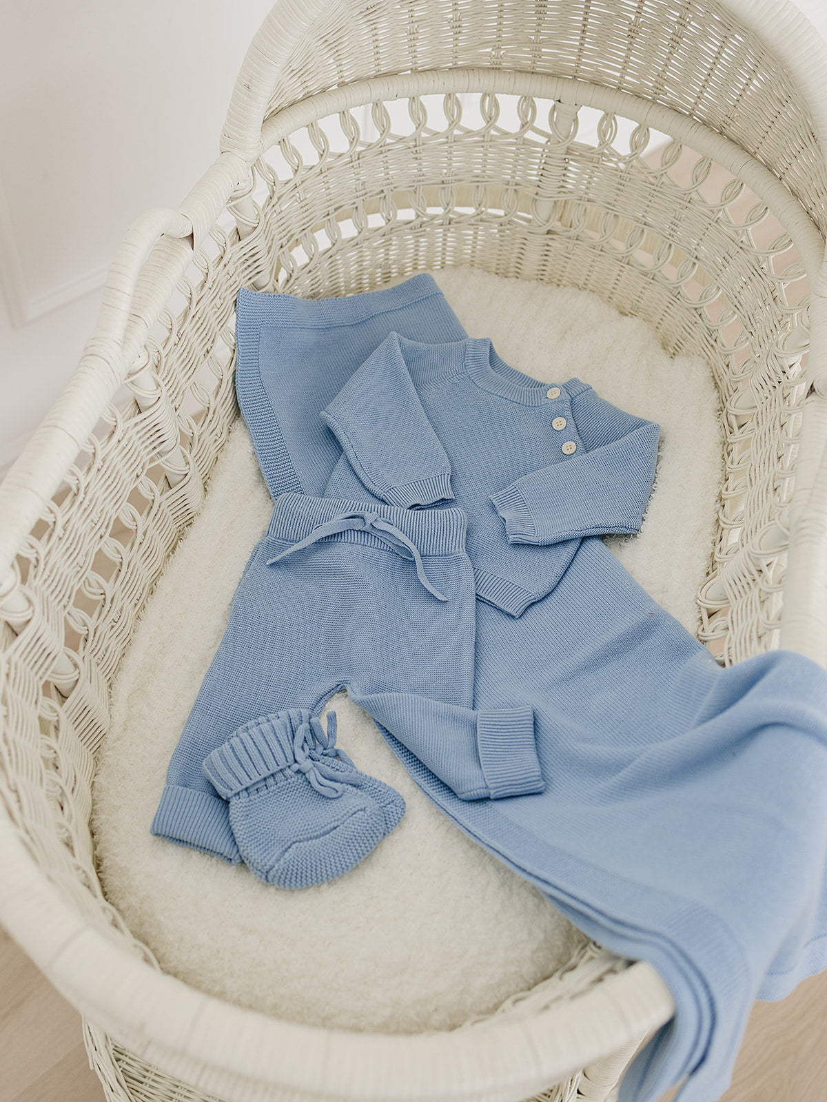 French Blue Knit Set