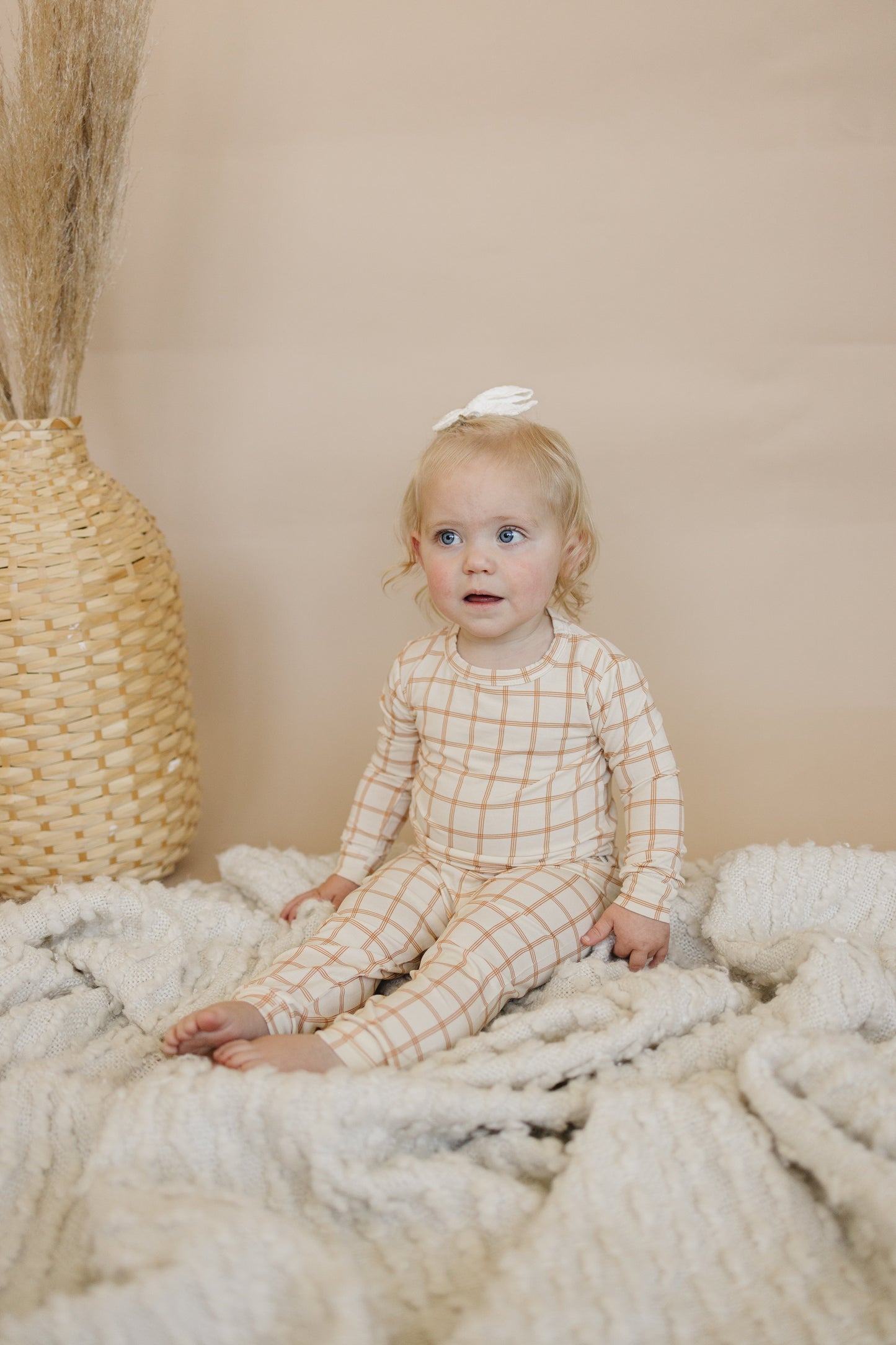 Burnt Orange Plaid 2pc Bamboo Pajamas