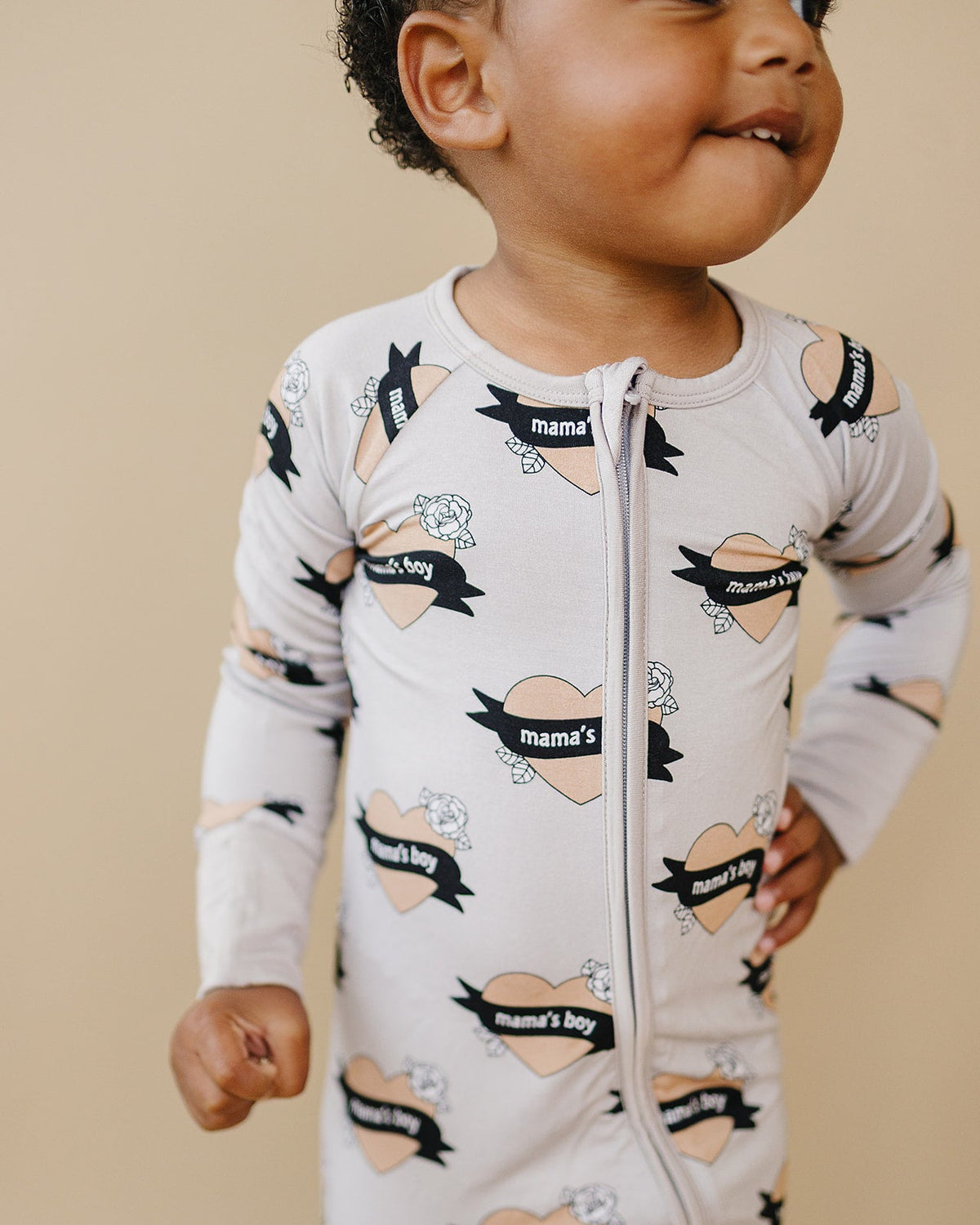Bamboo Zip Romper | Mama's Boy