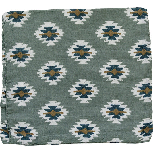 Southwest Aztec Muslin Burp Cloth