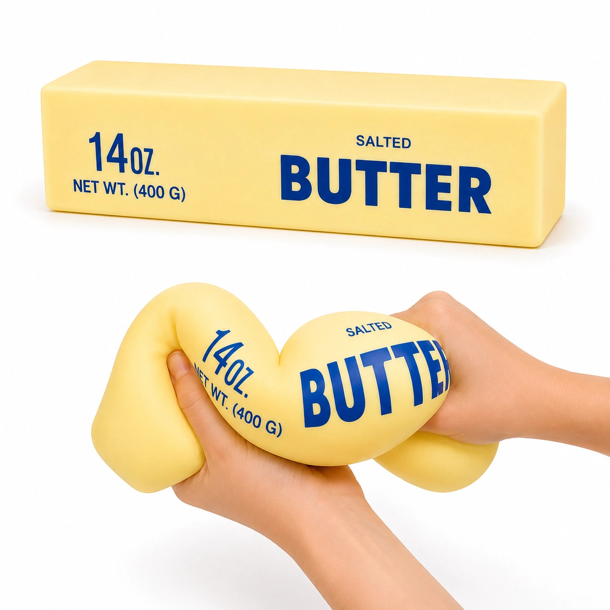 Taba Giant Salted Butter Stick Squishy 10" | Jumbo Slow Rise TPR Sensory Fidget Toy | Bossier City, LA