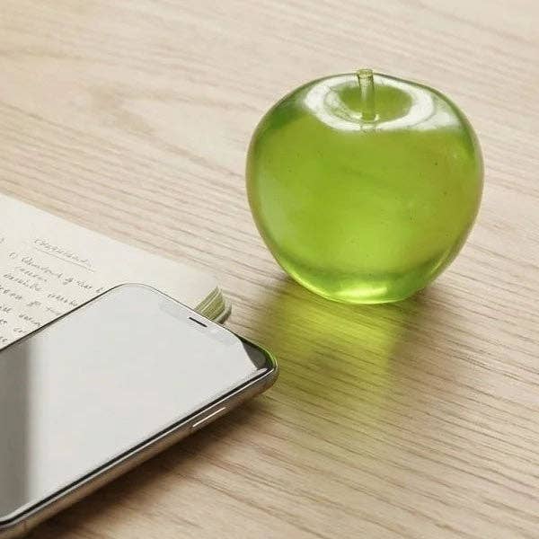 Green Apple Maltose Squishy – Clear Jelly Sensory Fidget Toy