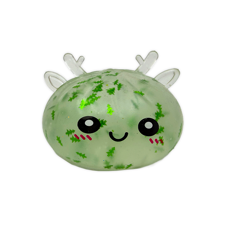 Christmas Mystery Reindeer Glitter Dumpling Squishy Toy