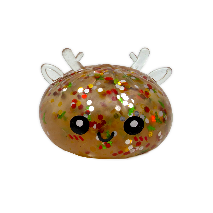 Christmas Mystery Reindeer Glitter Dumpling Squishy Toy