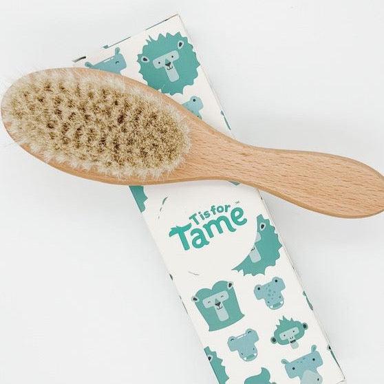 Natural Bristle Hair Brush, Soft Enough For Baby's Delicate Hair and Scalp