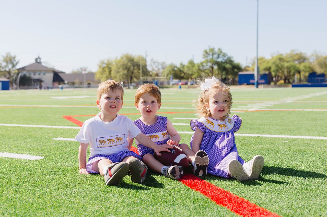 Girls Purple Tiger Smocked Bubble – LSU-Inspired Baby Girl Game Day Bubble | The Prissy Pelican Boutique Bossier City, LA