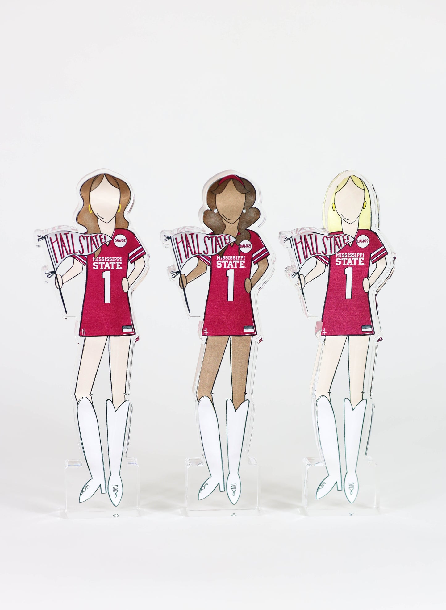 Mississippi State Girls Acrylic Block Shelfie