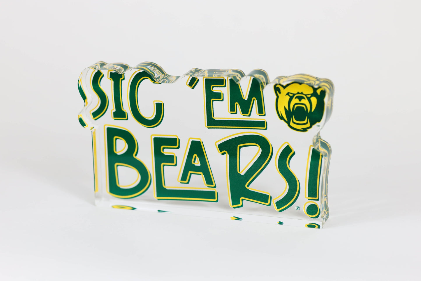 Sic 'Em Bears Acrylic Block Shelfie