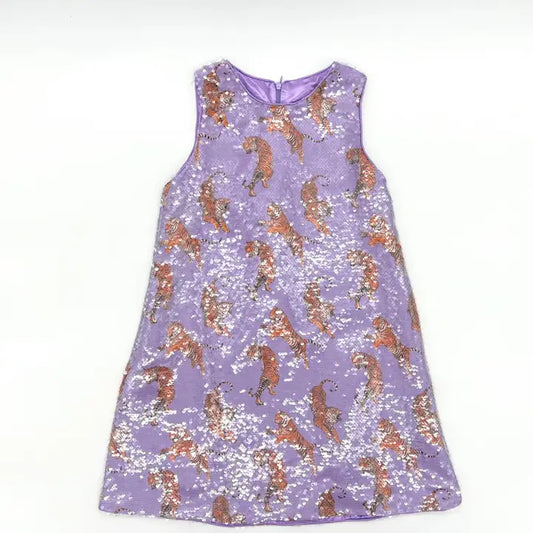 Tiger Sequin Shift Dress