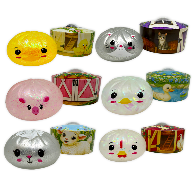 Fun Doh Farm Barnyard Dumpling Squishy Toys – Choose Your Animal