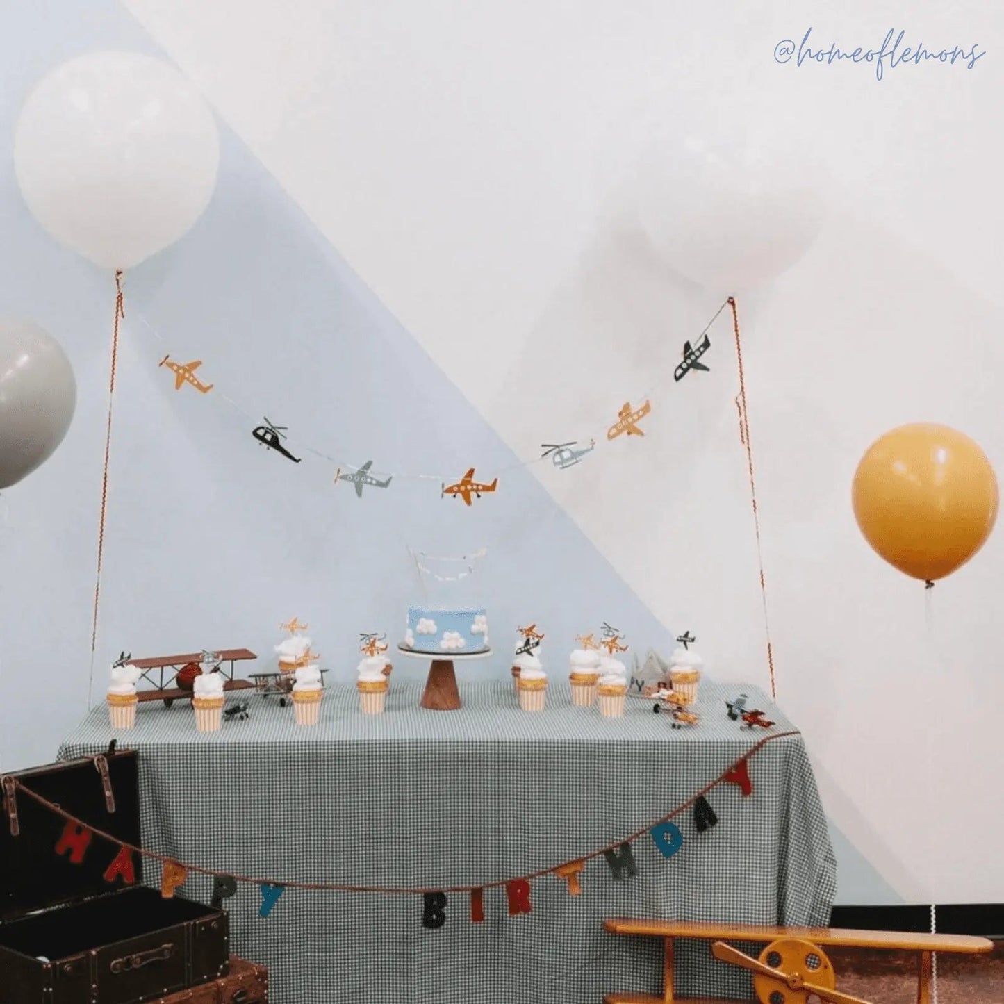 Airplane Birthday Party Banner