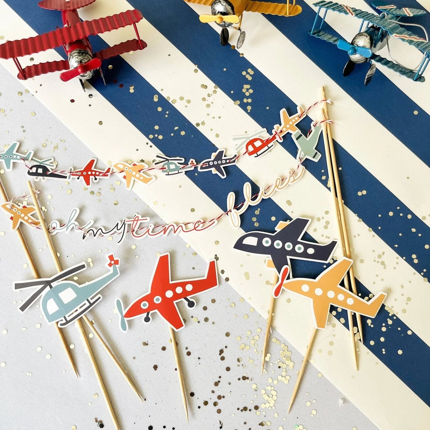 Airplane Cupcake Toppers (8pcs)
