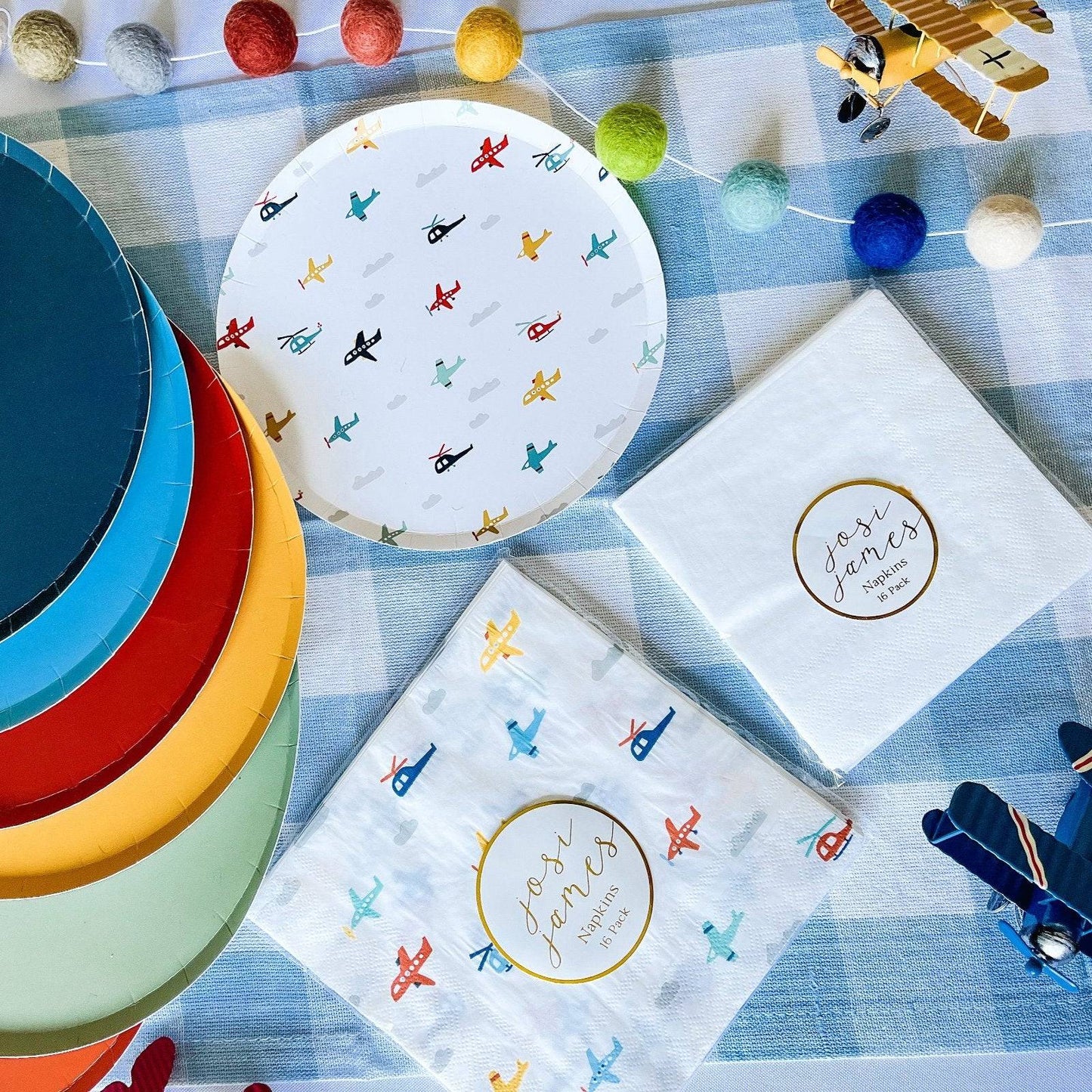 Airplane Dessert Paper Plate (12pcs)