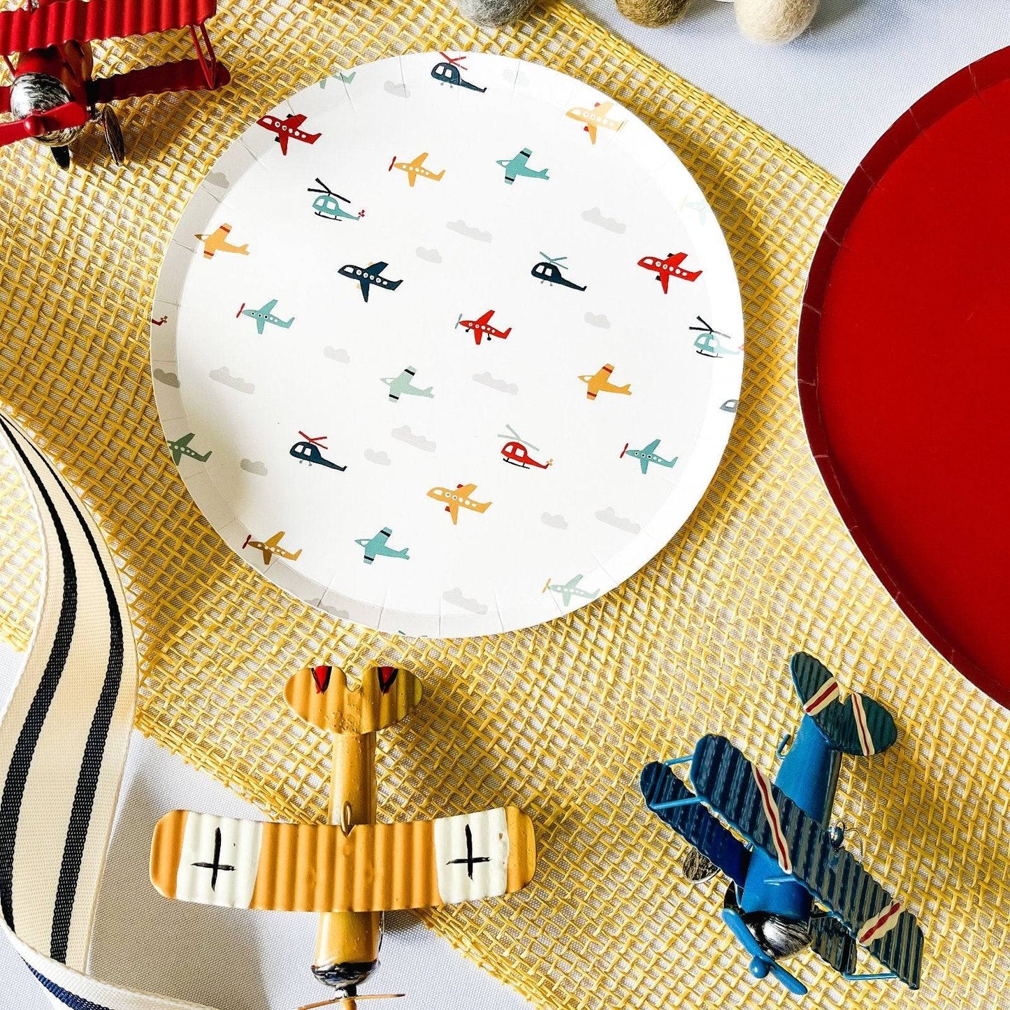 Airplane Dessert Paper Plate (12pcs)