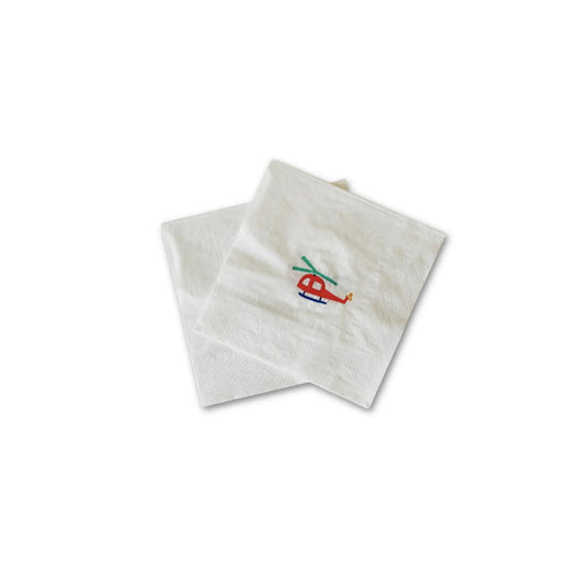 Airplane Cocktail Napkins, 5 Inch Kids Party Beverage Napkins (16 Pack)