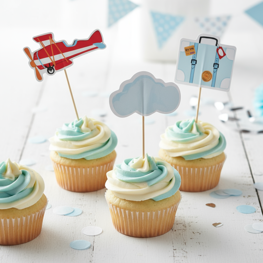 Airplane Birthday Party Supplies Kit – Boys Aviation Party | Plates, Cups, Napkins | Party in a Box