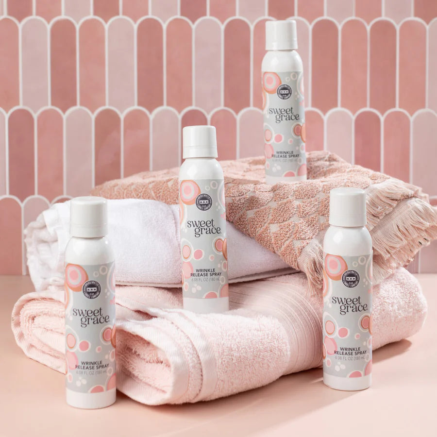 Sweet Grace Wrinkle Release Spray – Luxury Fabric Refresher & Wrinkle Remover 6.08 oz