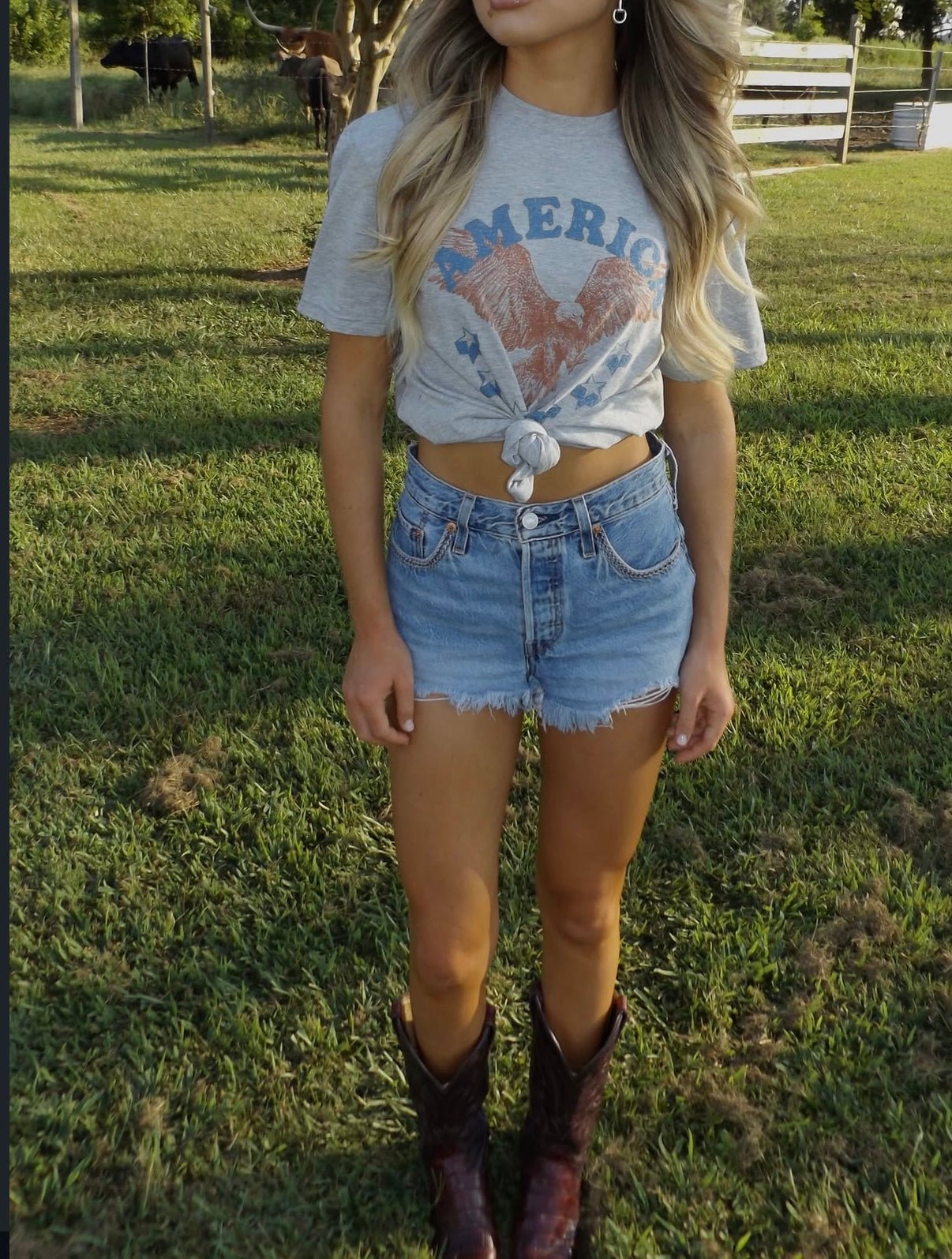 America Patriotic Eagle Graphic Tee