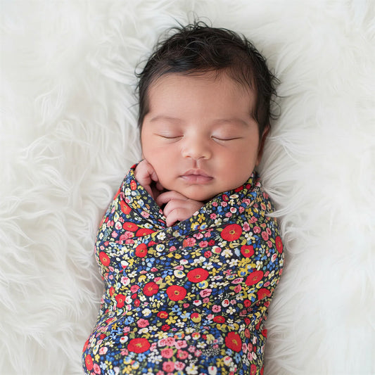 Midnight Petals Swaddle