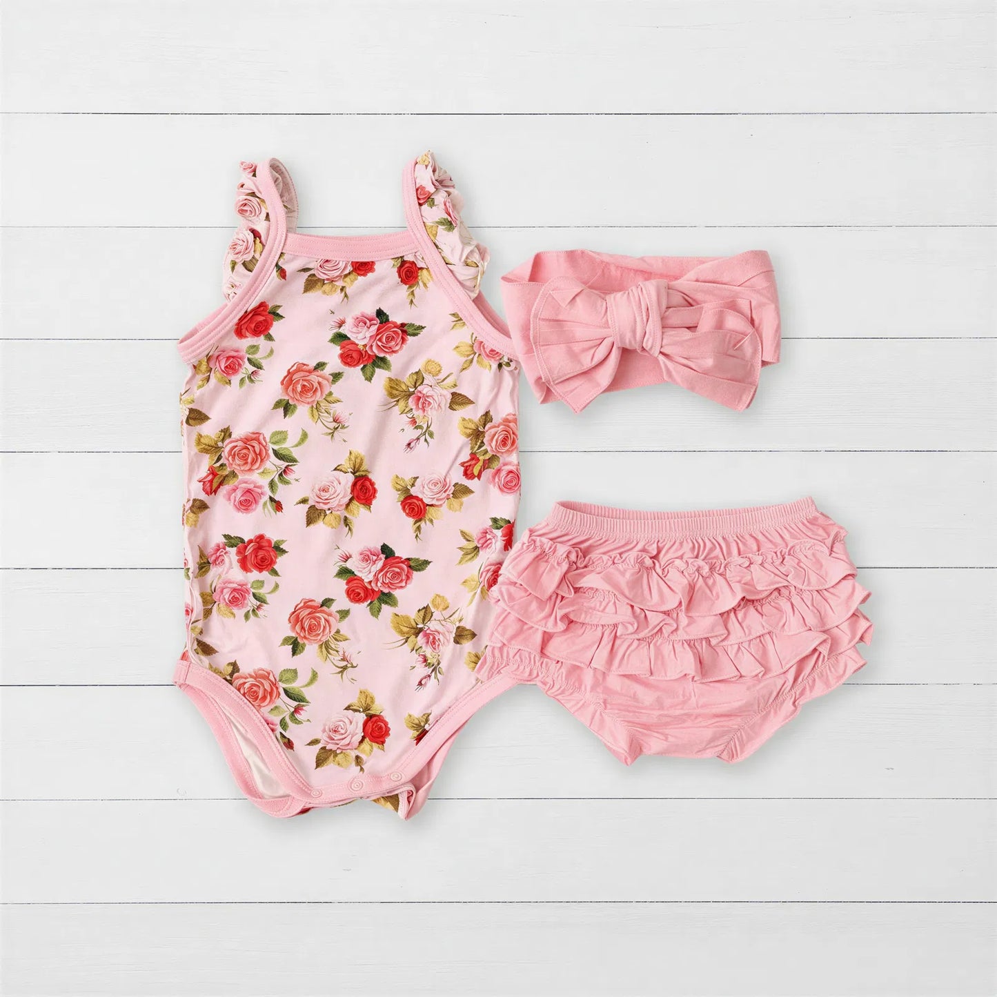 Rosebud Babe Ruffle Bloomer Set