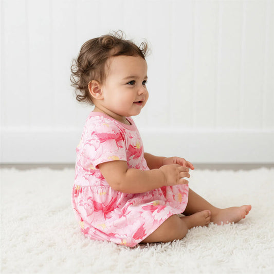 Blush Dreams Floral Bodysuit Dress