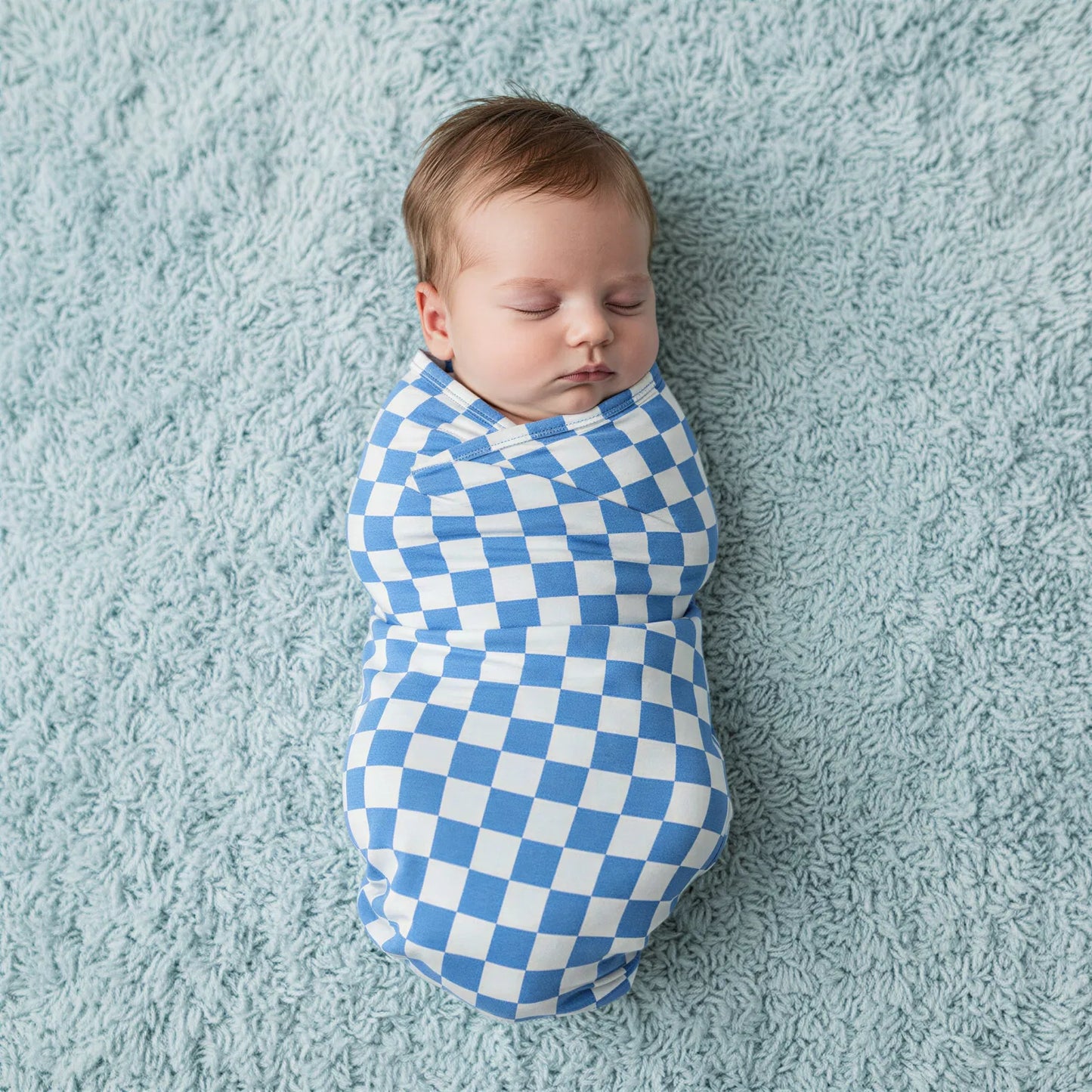 Blue Checks Swaddle