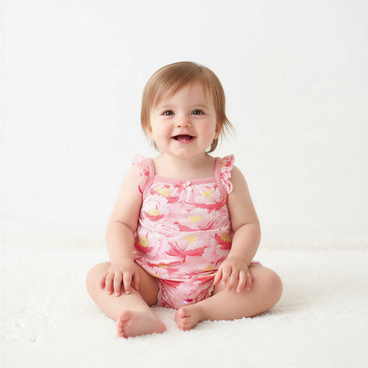 Blush Dreams Floral Bubble Romper