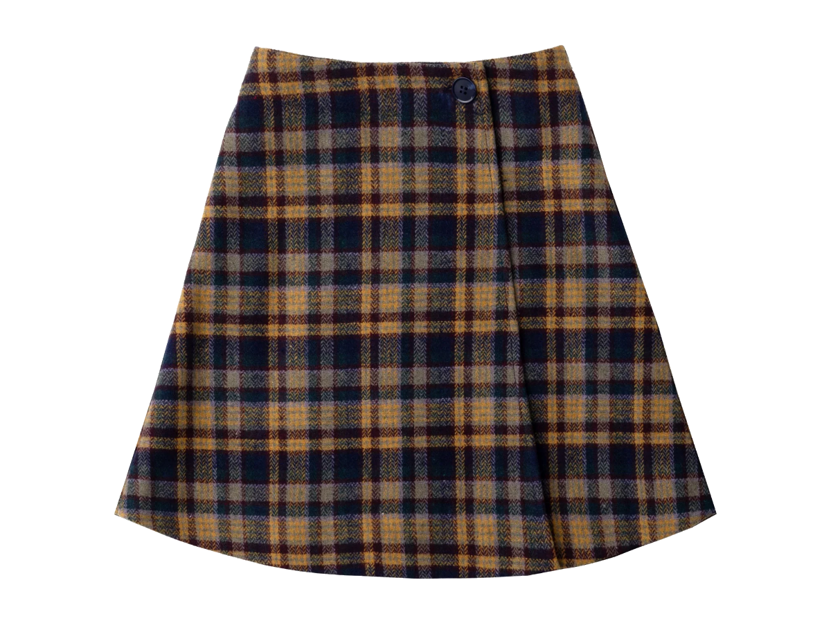 Aria Plaid Wrap Skirt