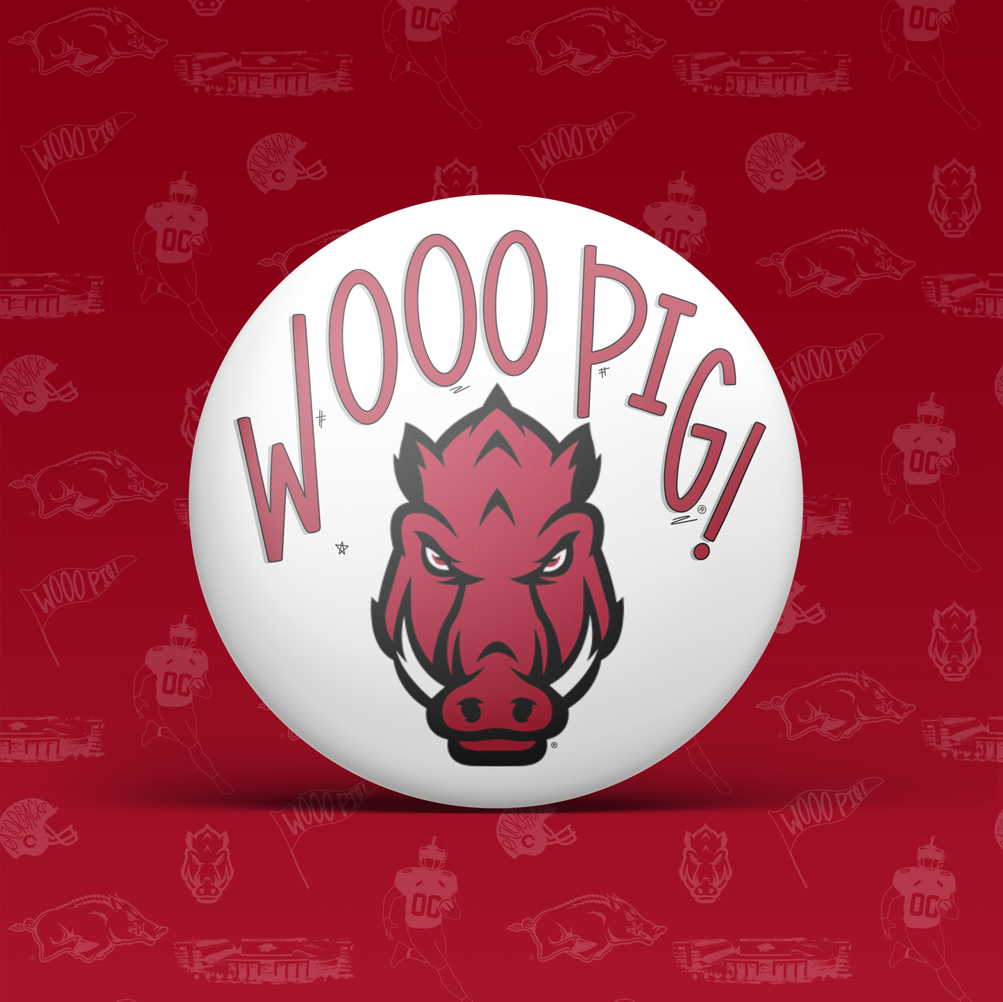 Wooo Pig Mascot Button