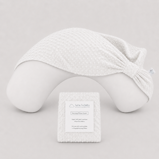 White Dot Nursing Pillow Cover | Luna Lullaby