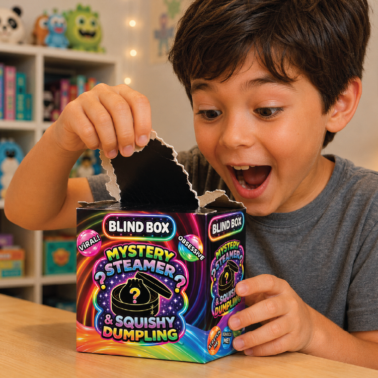 Fun Doh Mystery Dumpling & Steamer Blind Box Squishy | Sensory Fidget Toy