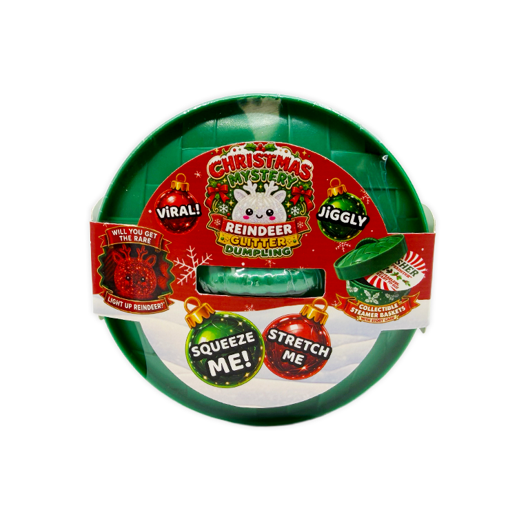 Christmas Mystery Reindeer Glitter Dumpling Squishy Toy
