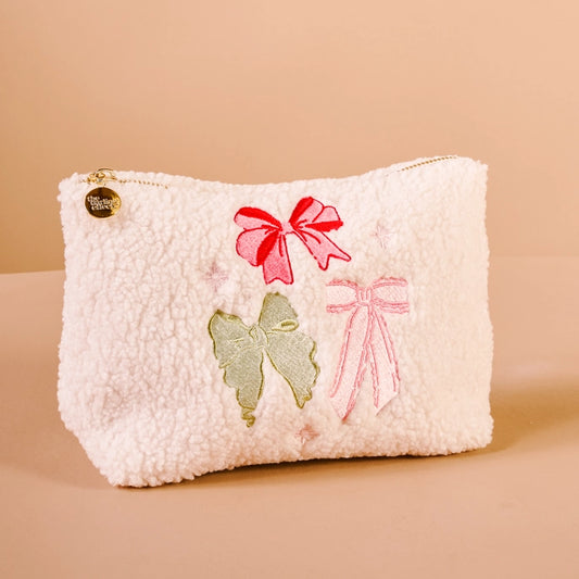 Teddy Pouch – Bow Affair Christmas Makeup & Travel Bag