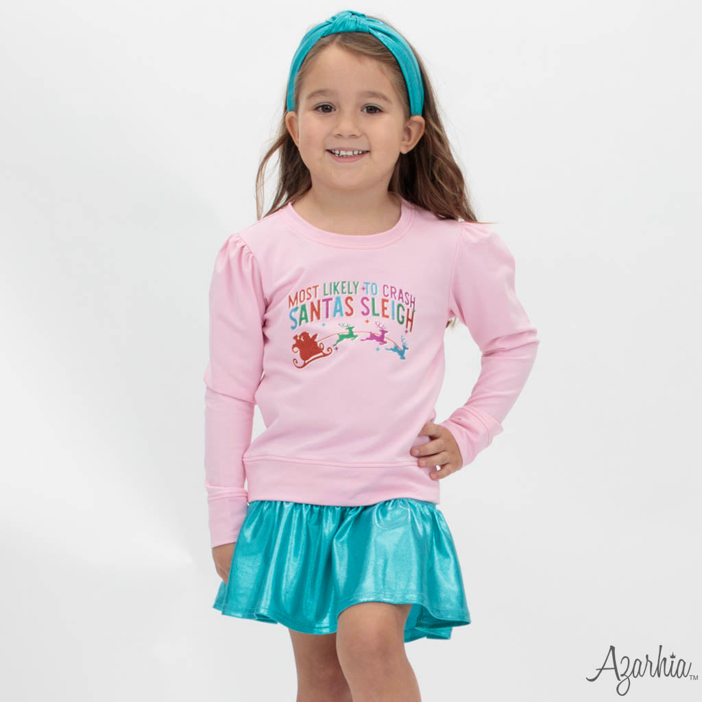 Turquoise Metallic Top Knot Headband – Holiday & Everyday Girls Accessory