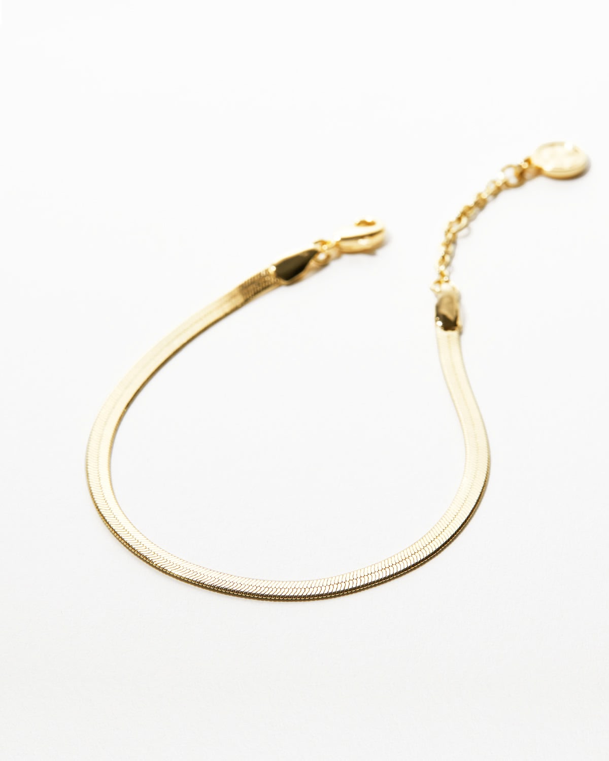 Paved Herringbone Chain Anklet