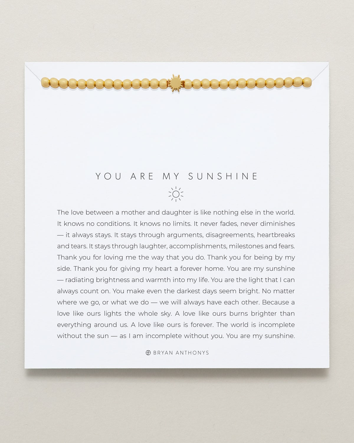 You Are My Sunshine Beaded Icon Bracelet