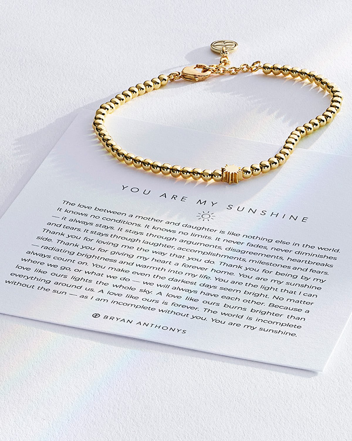 You Are My Sunshine Beaded Icon Bracelet
