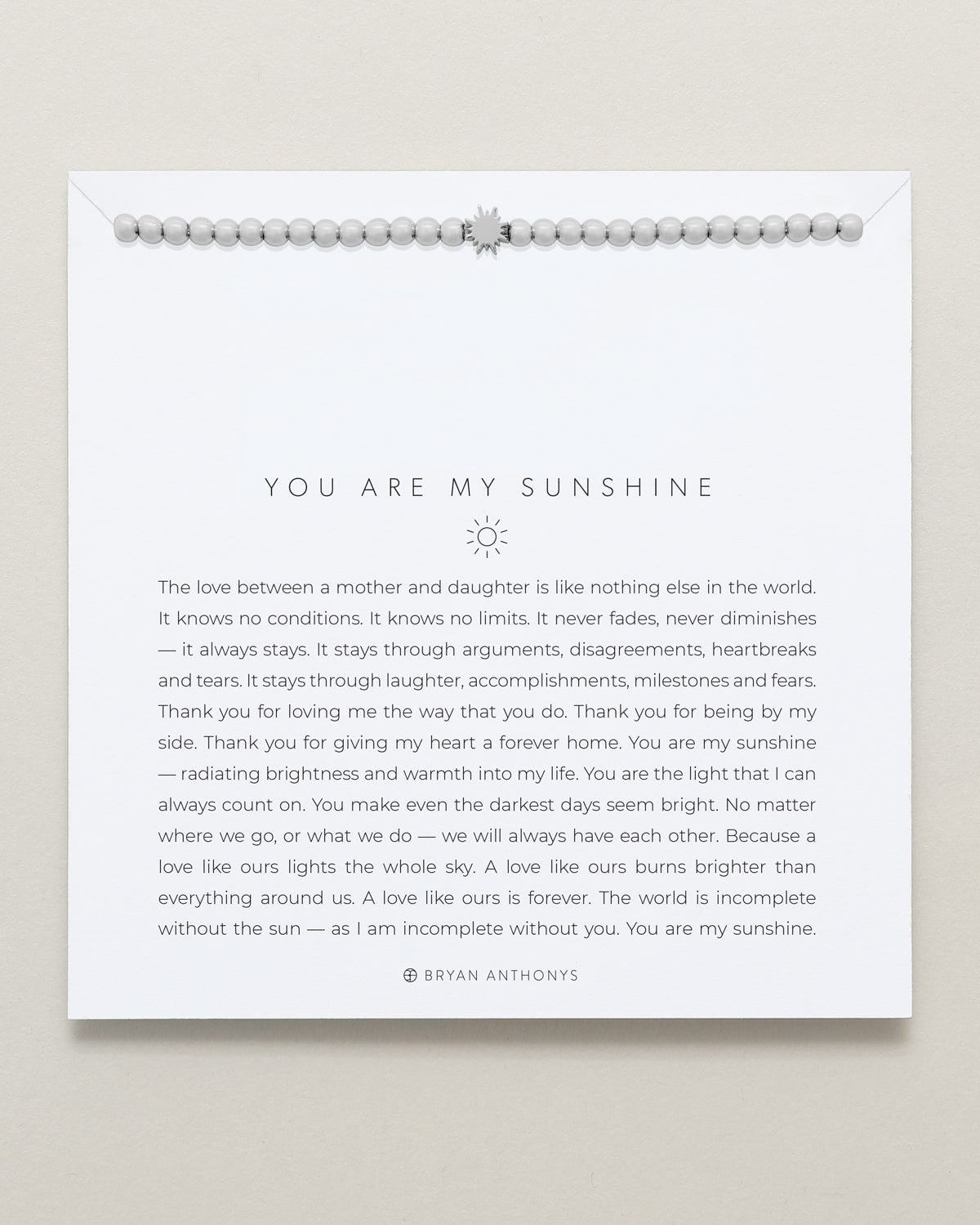 You Are My Sunshine Beaded Icon Bracelet