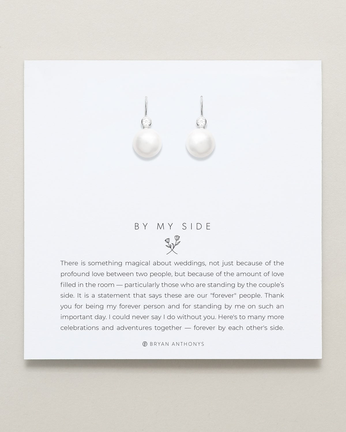By My Side Pearl Drop Earrings