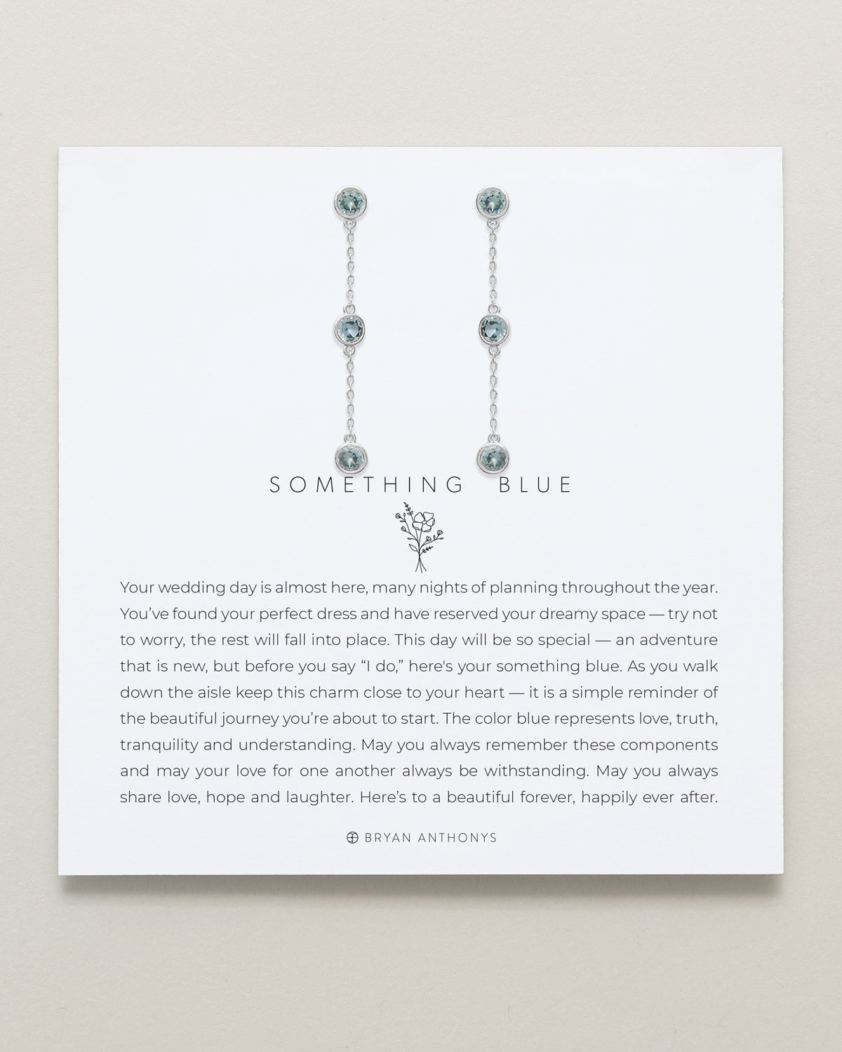Something Blue Linear Earrings