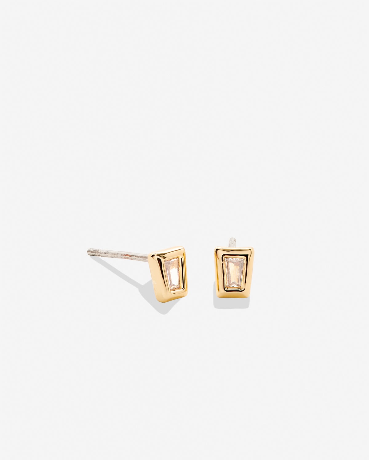Beautifully Broken Baguette Stud Earrings