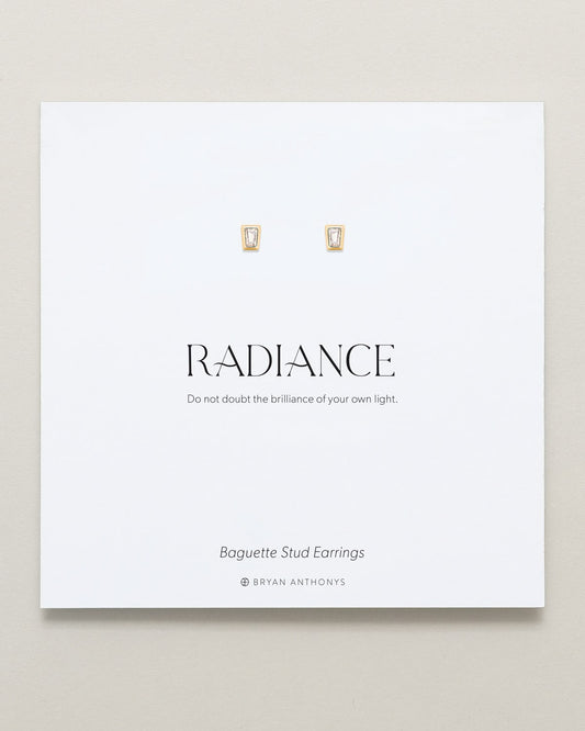 Radiance Baguette Stud Earrings