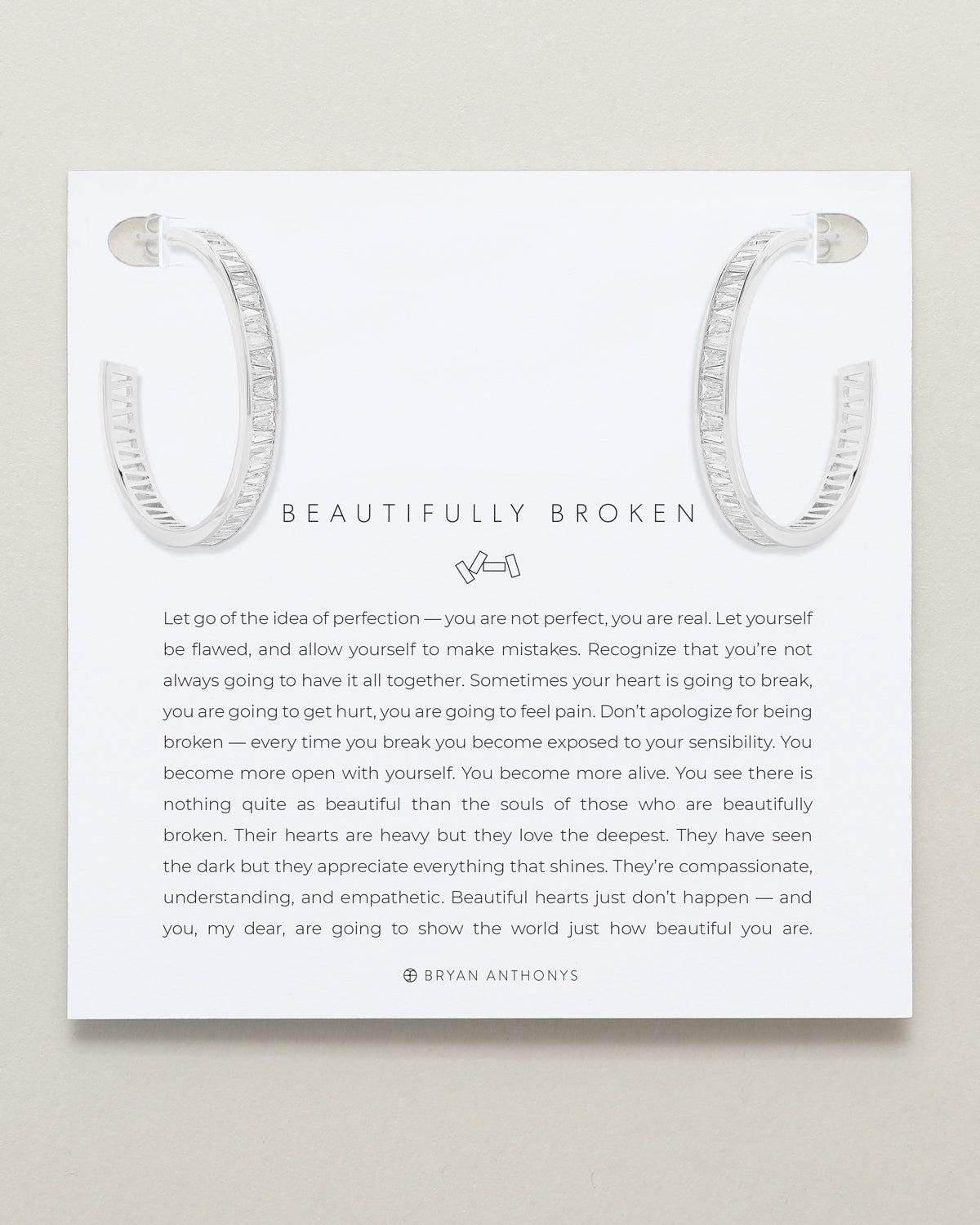 Beautifully Broken Baguette Maxi Hoop Earrings